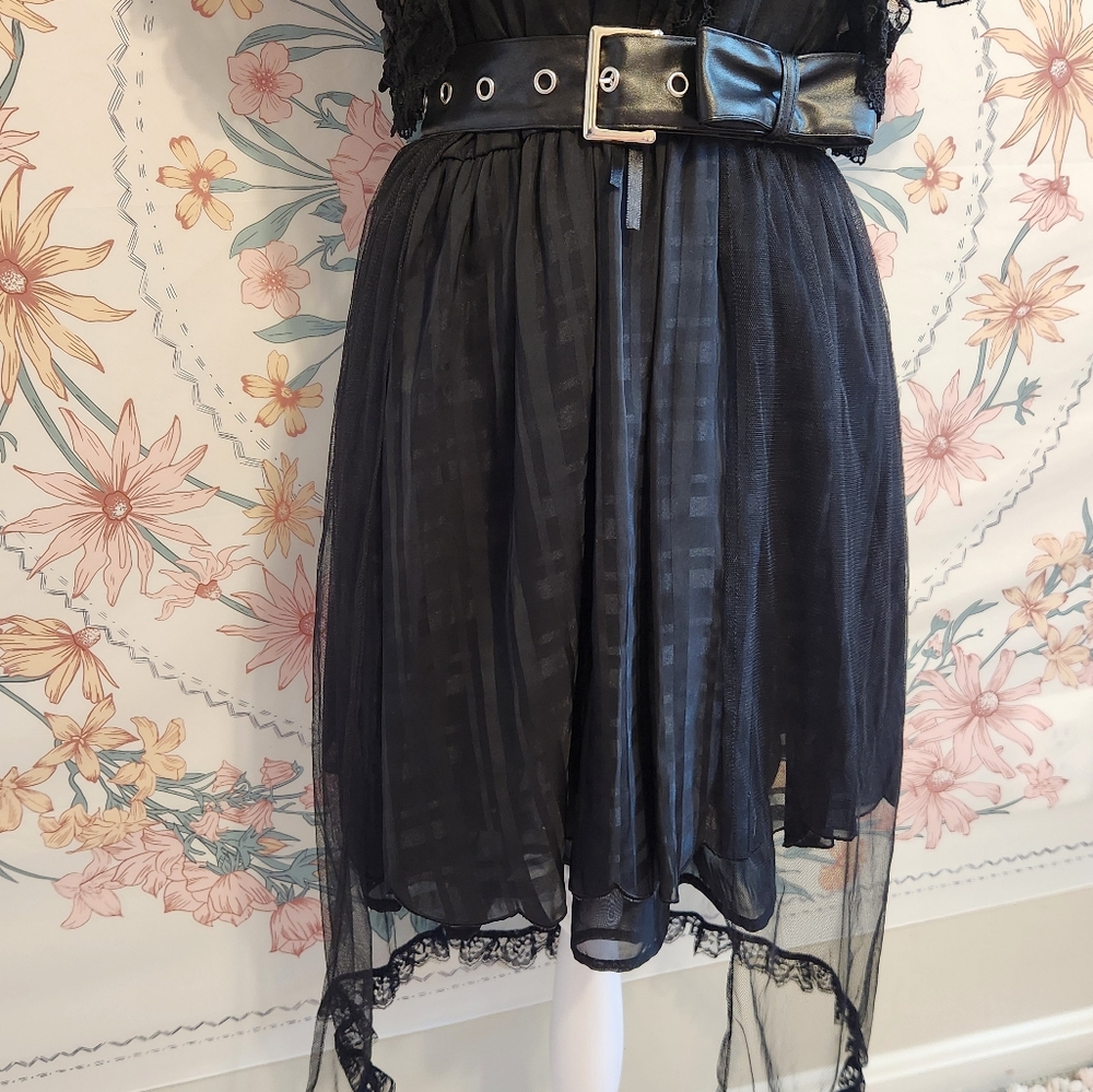 Ank Rouge lace skirt belt J Fashion jirai kei gothic goth witch vampire core